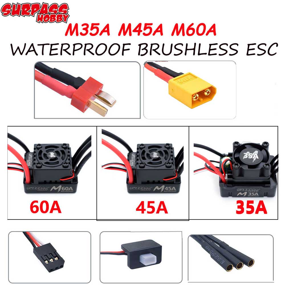 Brushless Motor 3650 - Surpass Hobby M35A 45A 60A 2-3S