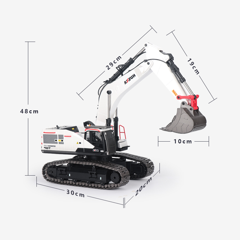 Rc Excavator Hydraulic - RC Excavator 1/14 HUINA Truk Logam