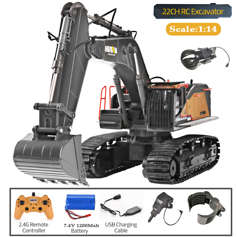 Rc Excavator Hydraulic - HUINA mobil mainan untuk anak laki-laki,