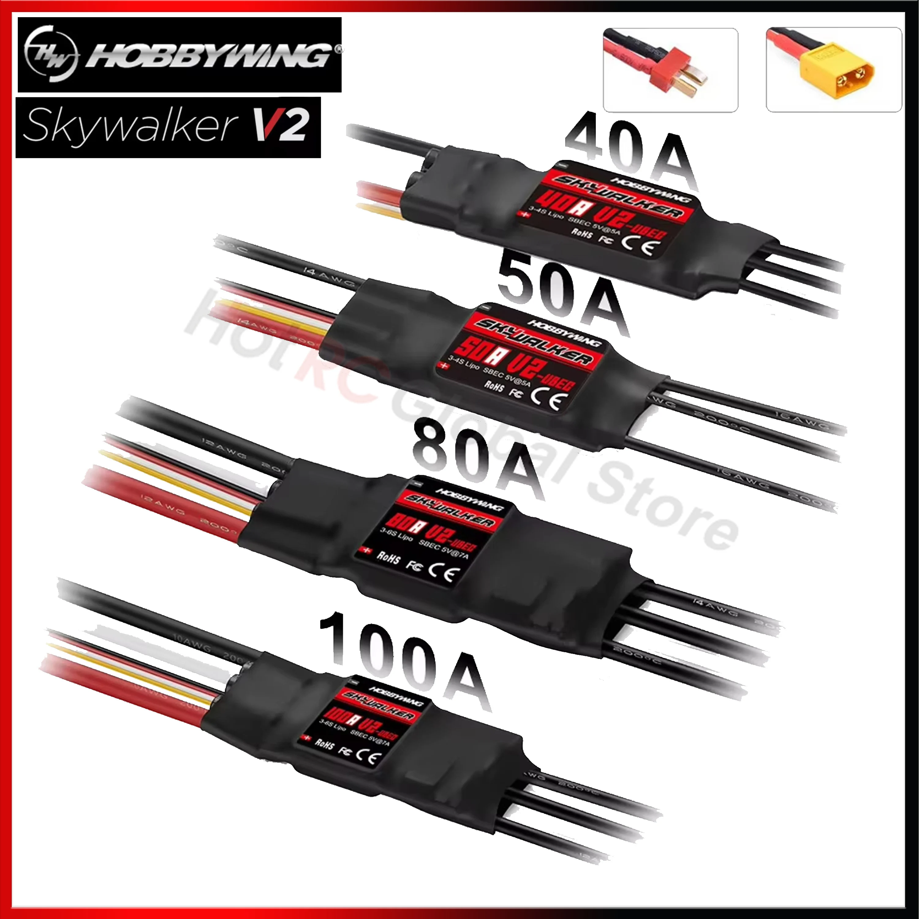 Rc Hobby Motors - HOBBYWING Skywalker seri V2, kontroler kecepatan