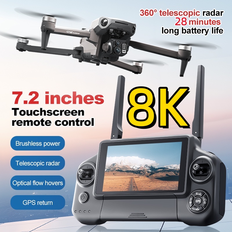 Drone RC Quadcopter 8K 3 Axis  - Rc Hobby Wire ulasan dan harga