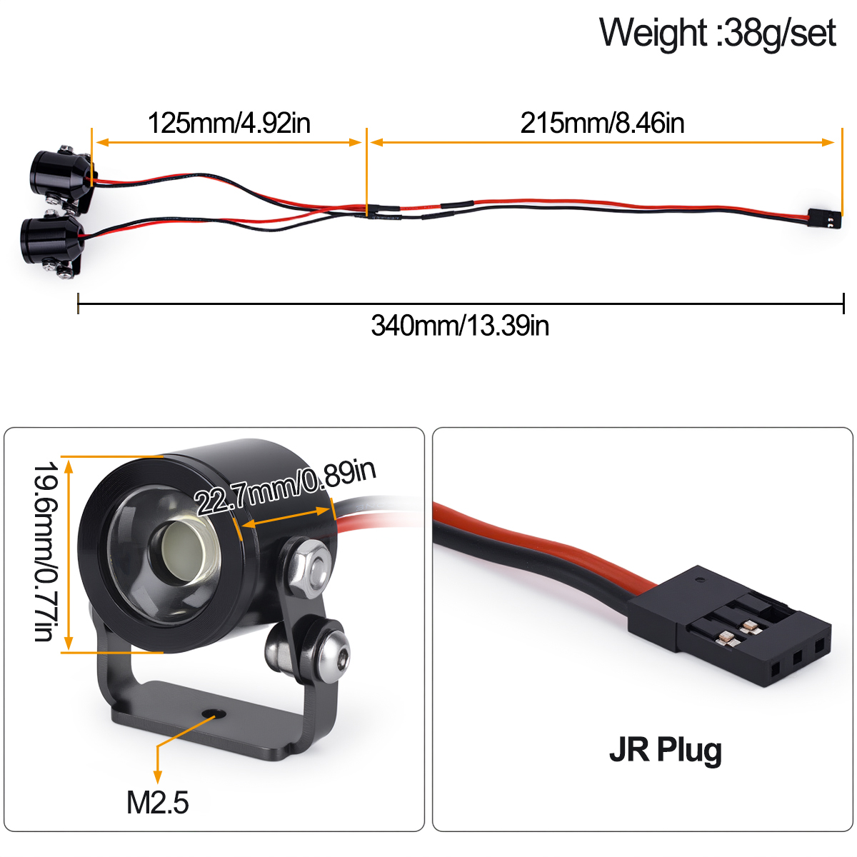 Lampu LED Mobil RC Lampu Sorot - Rc Hobby Nook ulasan dan harga