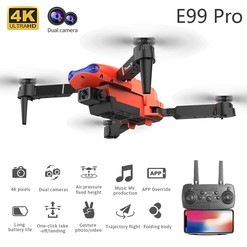 Helikopter Lipat E99Pro RC 4K  - Rc Hobby Wholesale ulasan dan harga