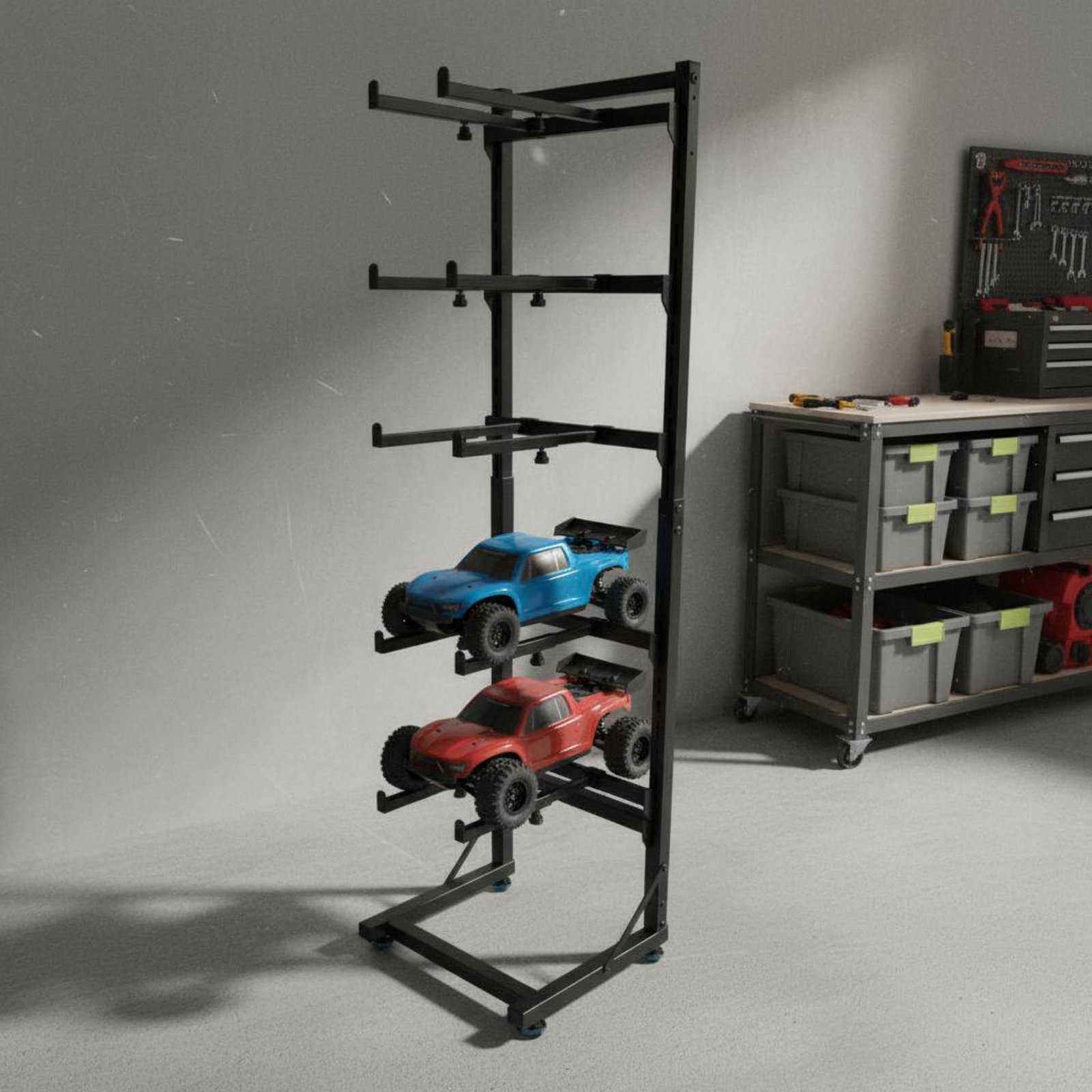 Rak Display Mobil RC Hemat Tem - Rc Hobby Garage ulasan dan harga