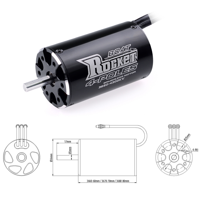 Rockt 3660 3670 3680 3250KV 26 - Brushless Motor 3650 ulasan dan harga